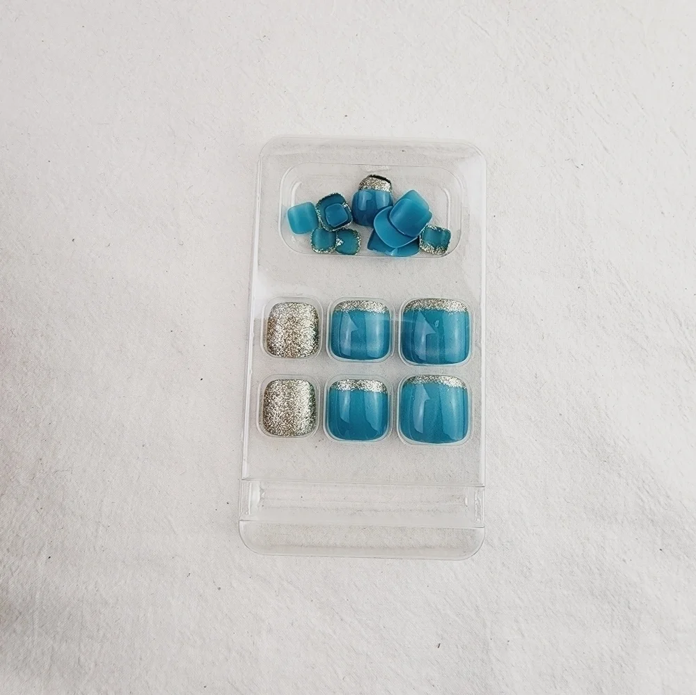 24 Pieces Fake Toe Press On Nails